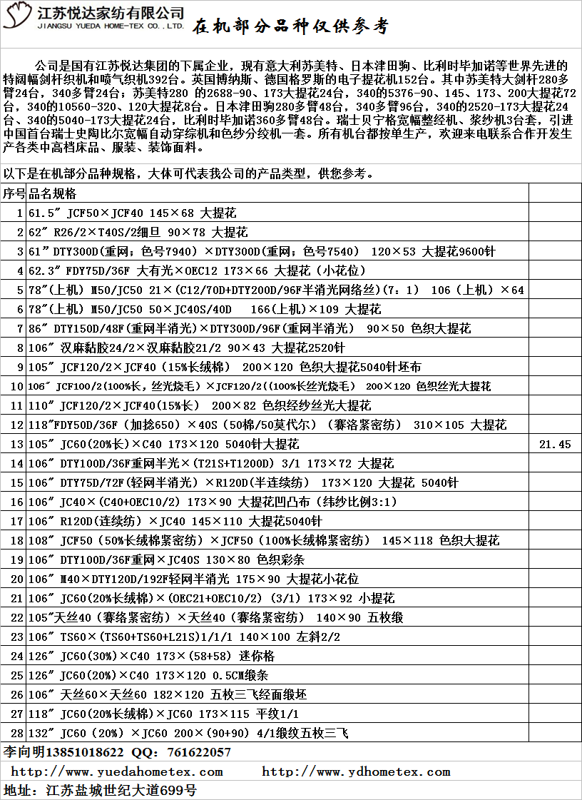 产品目录
