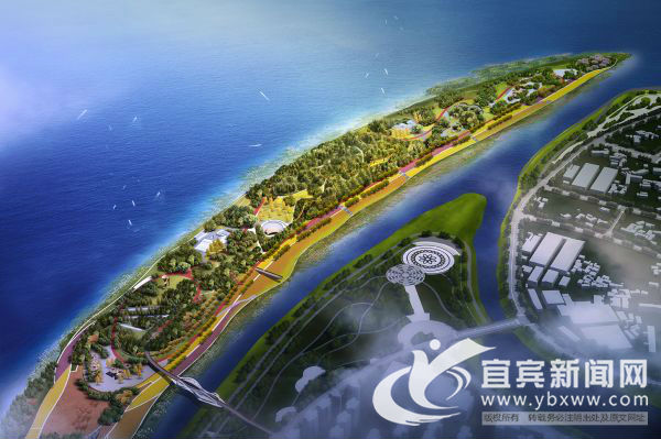 长江竹岛、小坝湿地公园项目意境图